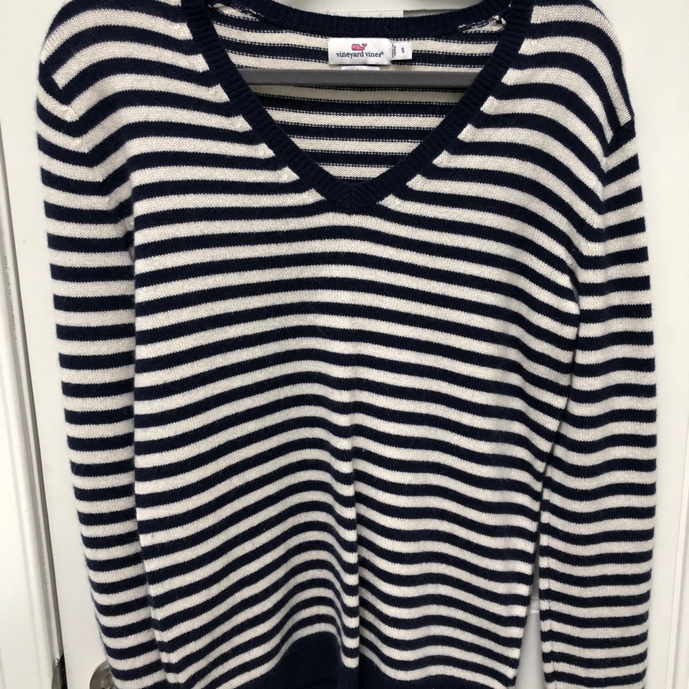 Vineyard Vines Striped Navy Sweater